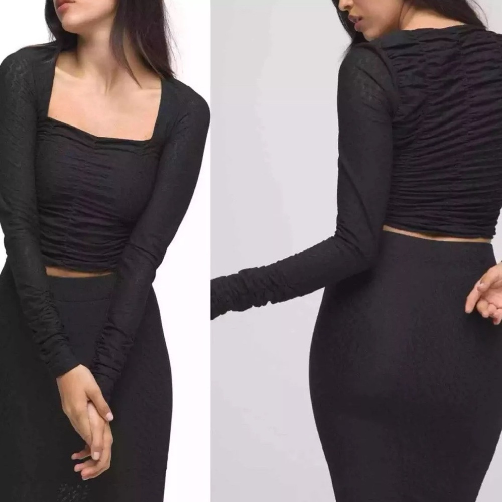 Good American - Brushed Mesh Animal Print Top - Size 3/Large